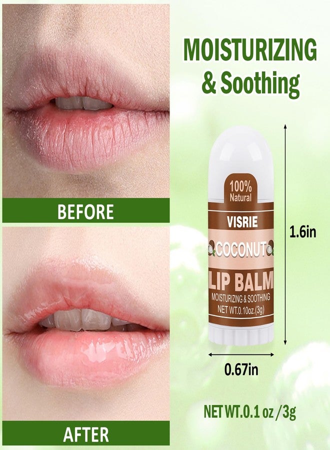 VISRIE Mini Lip Balm 40 Pack, Natural Lip Balms Bulk with Vitamin E and Coconut Oil, Moisturizing Lip Balm for Dry Cracked lips - 10 Flavors - Image 4